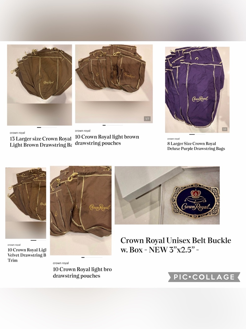 Crown Royal Fan Combo Pack - Bags & Belt buckle